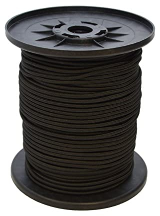 Corde Extensible de 8 mm de diamètre - Gaine en polyéthylène - Résistant aux UV - avec Insert Mono - Noir (10)