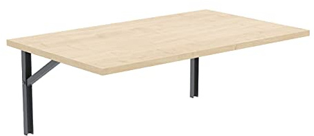 AKKE Klapptisch Wandklapptisch, klappbar, 120cm x 60cm, Ahorn