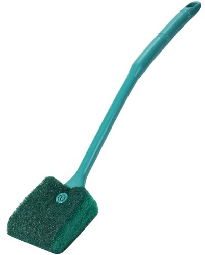 AQUANEAT Fish Tank Cleaning Tools, Aquarium Double Sided Sponge Brush, Algae Scraper Cleaner with Long Handle