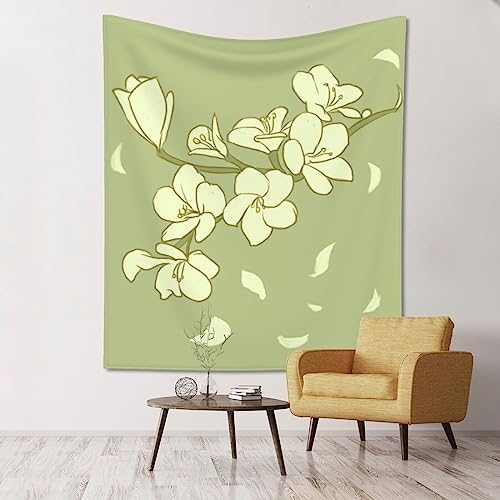 YYHHAOFA Wandteppich mit Cartoon-Begonie-Muster: 152 x 130 cm, Wandbehang, Schlafzimmer, Wohnzimmer, Heimdekoration, Ästhetik