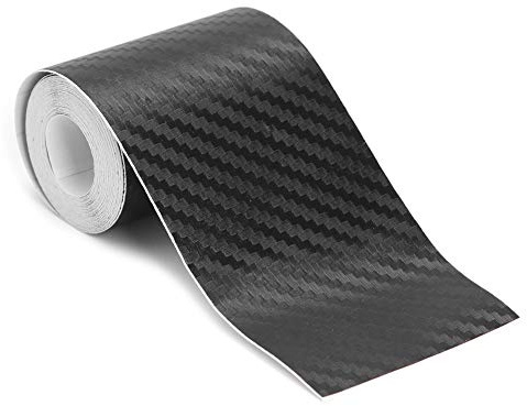 AMZLORD 3D Carbon Fiber yl Folie Aufkleber Roll Wrap (5 x 300 cm) Weiß Carbonfolie Autofolie kotfen Univeal Selbstklebend Reflektierenr Warnaufkleber yl elband for Auto