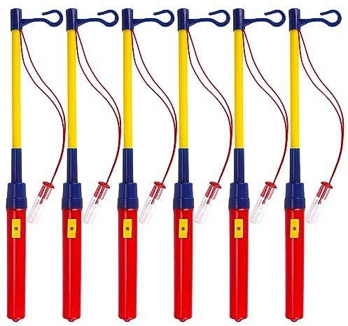 6er Laternenstäbe Laternenstab Elektrisch, Laternenstab mit LED für St Martin, Led Laternenstab Laternenstab Kinder, für Halloween, St. Martin's Day, Kinderpartys, Kostümpartys, Weihnachten