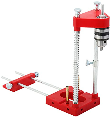 Jadeshay Drill Punch Locator Adjustable Portable Drilling Tool Hole Jig Woodworking DIY Drill Bench Press Machine