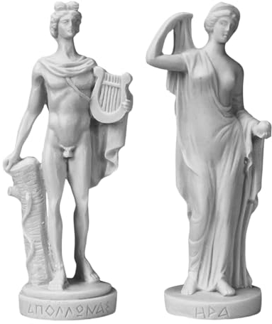 Set Hera & Apollo griechische römische Götter Statue Skulptur klein
