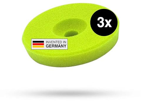 Liquid Elements – Centriforce V2 Polierpads 150mm – Polierschwamm mit speziell entwickelter Fräsung für optimierte Ergebnisse – Auto Polieraufsatz für Poliermaschinen (Grün | Soft Cut | 3 Stück)