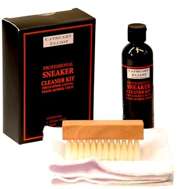 Cathcart Elliot Sneaker Cleaner Kit – Restores White Shoes – Brush & Cloth Included – For Suede, Canvas, Leather, Mesh & More – Eco-Friendly