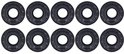MUNEFE 10 Pcs Automotive Air Conditioning Compressor Shaft Sealant, Rubber Black Circular AC Compressor Oil Sealant for Car