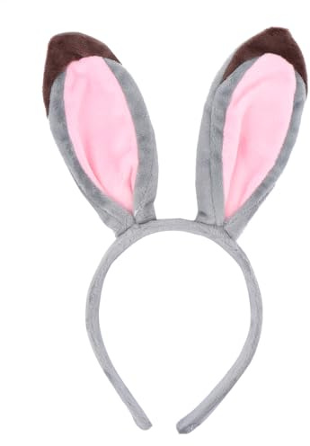 Ipetboom Bandeau Oreilles De Lapin : 1 Bandeau Oreilles De Lapin En Peluche Bandeaux De Cheveux Coiffure Cosplay Oreilles De Lapin Gris Joli Accessoire De Déguisement De Fête Cheveux De