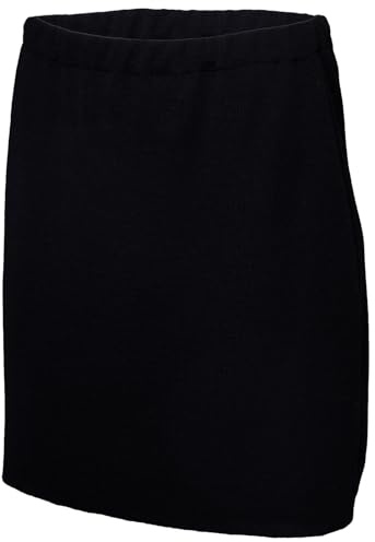 Ecoable Women’s Merino Wool Skirt: 100% Organic Merino, Above Knee Length, Elastic Waistband (Black, S)