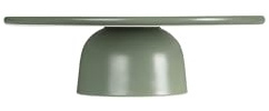 Sallys Tortenständer Keramik - Tortenplatte mit Fuß Kuchenplatte zum Dekorieren Zeitloses Design für Kuchen Cupcakeständer (Salbei Grün - 22 cm)