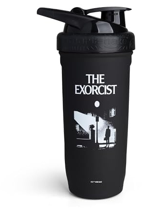Smartshake Reforce Stainless Steel Protein Shaker Bottle 900 ml | 30 oz - Leakproof Screw-on Lid - BPA Free - Unisex - The Exorcist Logo