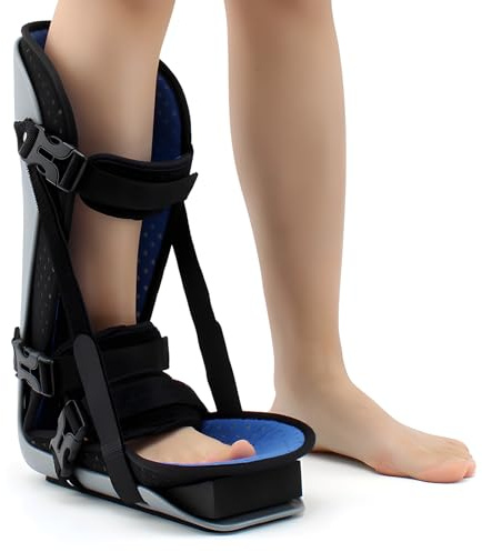 Vexorium Férulas Nocturnas para Fascitis Plantar, Órtesis Ajustable para Tobillo y Pie para Pie Caído, Inmovilización de Fracturas, Hiperextensión de Rodilla, Tendinitis de Aquiles,Right,L