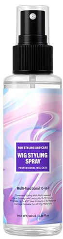 Spray de soin pour perruque - 100 ml - Pour cheveux naturels - Spray d'extension, brume soyeuse - Après-shampoing sans huile pour le contrôle des frisottis et le démêlage - Accessoire personnel