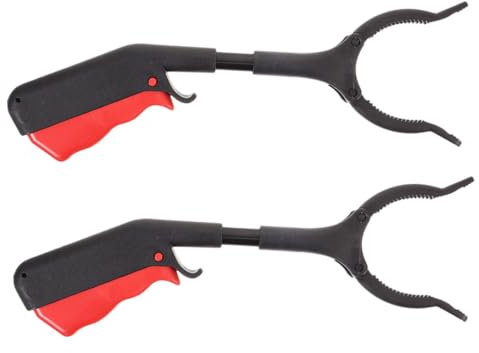 ibasenice 2 Pezzi Strumento Raccoglitore Rifiuti Attrezzo Leggero e Versatile per Pulizia Pratico per Afferrare e Raccogliere Spazzatura Ed Esterni