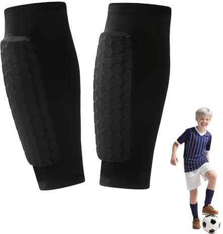 Protege Tibia Foot Enfant, 1 Paire Football Shin Guards Chaussette Protège Tibia Ski Manchon de Protection des Mollets Anti Chocs Boxe Protège Tibias pour Homme Femme Basketball Cyclisme Escalade
