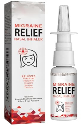 Inhalador Nasal para Aliviar La Migraña para Dolores de Cabeza，Alivio Del Estrés y La Ansiedad Spray，Spray de dolor de cabeza，Migraña，Aliviar el dolor de cabeza，30ml