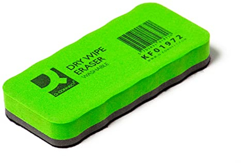Cancellino lavabile per lavagne bianche Q-Connect 13x6xH.2 cm nero KF01972