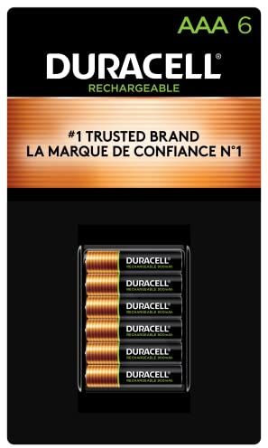 Duracell Rechargeable AAA Batteries, 6 Count (Pack of 1) Triple A Battery for Long-lasting Power, All-Purpose Pre-Charged Battery for Household and Business Devices