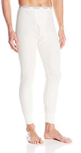 Fruit of the Loom Men's Classic Midweight Waffle Thermal Underwear Bottoms (1-Pack), Natural, X-Large