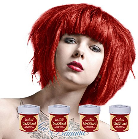 La Riche Directions 4er-Pack semipermanenter Haarfärbemittel/Haarfarbe 4 x 88 ml – Piliar Box Rot