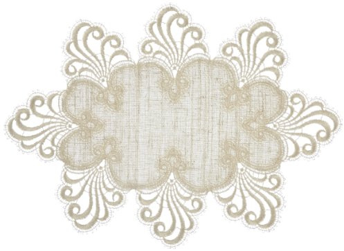 Plauener Spitze 3086L_11_2535 Tischdecke Nizza L, Größe 25 x 35 cm, oval