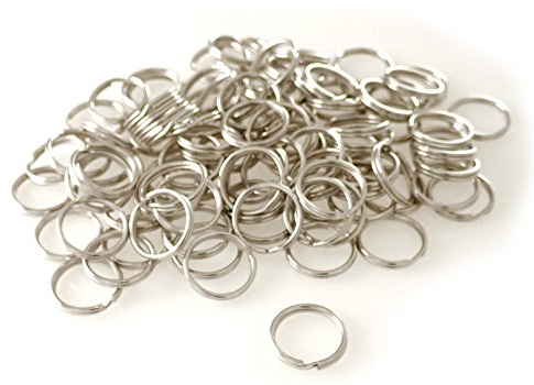 van den Heuvel | 100 Stahl Schlüsselringe 7mm Durchmesser | mini Schlüsselanhängerring gehärtet/vernickelt | langlebiger Schlüsselanhänger zur Schlüsselorganisation | Made in Germany