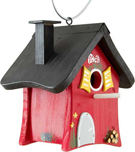Nistkasten Waldhütte hängend rot