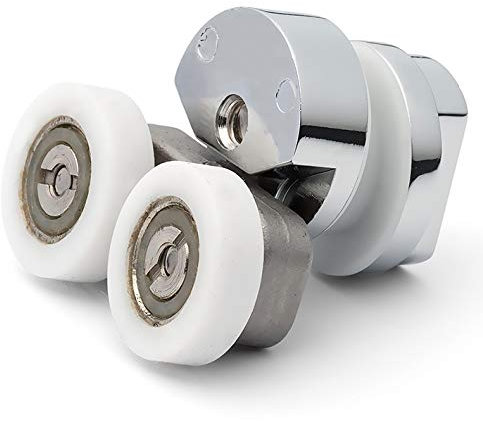 1 x Double Top Zinc Alloy Shower Door Rollers/Runners 21mm Wheel Diameter E4