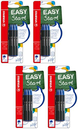 Tintenpatronen zum Nachfüllen - STABILO EASYoriginal Refill - medium - 4x 6er Pack - Schreibfarbe blau (löschbar)