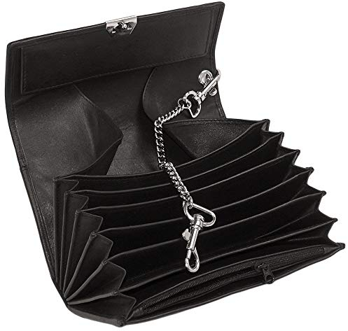 Profi Kellnerbörse Leder Kellner-Geldbeutel Kellner Geldbörse Leder schwarz Kellnerportemonnaie Taxi-Geldbörse Taxi-Portemonnaie Taxi-Geldbeutel Echtleder