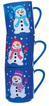 Baker Ross Tazze Pupazzo di Neve (confezione da 4) - Attività Creative Festive, Viola