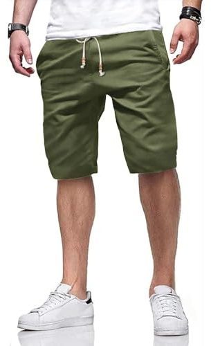 Tansozer Mens Summer Casual Shorts with Pockets Elasticated Waist
