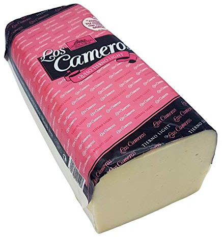 Queso de Vaca Tierno Light - Medio Queso en Barra Los Cameros - Peso Aproximado 1.6 kilogramos - Light Elaborado con Leche Pasteurizada de Vaca - Queso Light con un gran sabor