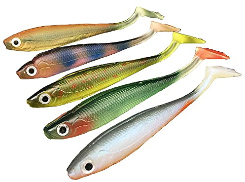 ANCLLO 20 st fiskedrag fiskeutrustning blyhuvud anordningar, mjuka fiskedrag swimbait soft bait, rigg för saltvatten och sötvatten
