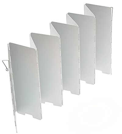 Vinnykud Faltbar Aluminium Windschutz 16 PCS Windschutz für Gaskocher/Campingkocher