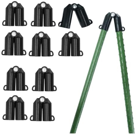 10 Stück Pflanzen Spalier Verbindungs Rohrleitungs Eckverbinder Garten Pflanzen Verbinder 11mm 16mm Kunststoff A-Typ Verbindungsstück Pflanzpfähle für Tomaten Bohnen Trauben(16 mm)
