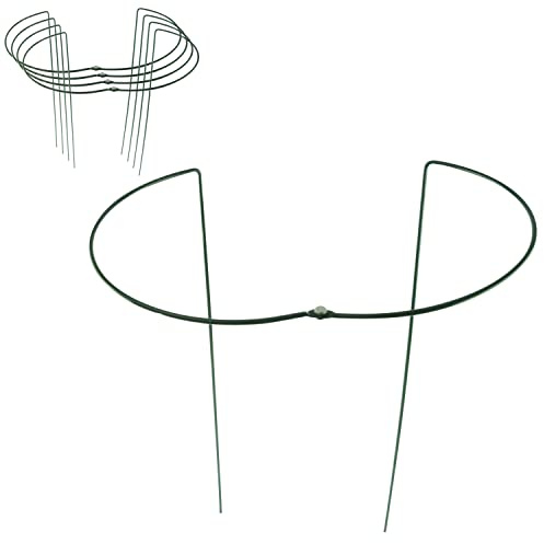 5X Pflanzenstütze rund Ø30cm 100cm hoch 5mm Draht Blumenhalter Stütze grün