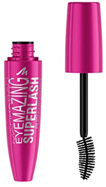 Manhattan Eyemazing Superlash Mascara Fb. 001 Black, Wimperntusche für intensives Volumen, mit Push-Up Effekt, 12 ml