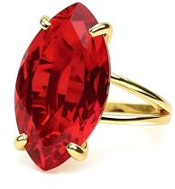 Fabuleuse Bague En Rubis - Bague Cocktail Marquise, Bague De Pierre De Naissance, Bague De Déclaration - Bagues En Pierres Précieuses Fabriquées Artisanalement Pour Les Femmes