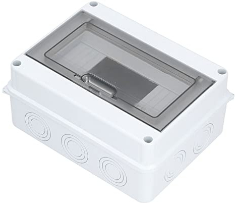 Scatola di Derivazione Elettrica da Esterna Stagna, Scatola di Protezione per La Distribuzione, Cassetta Quadro Elettrico per Esterno 8 Moduli, Scatola Stagna IP65 Plastica ABS Superficie