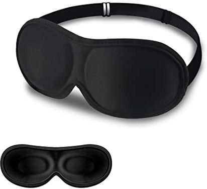 SLIJAR 3D Eye Mask Comfortable and Lightweight Sleep Mask for Side Sleepers Breathable Blackout Sleeping Mask with Adjustable Strap Travel Accessories Essentials, Pack Of 1