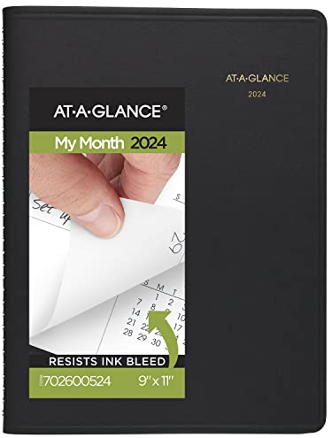 AT-A-GLANCE Monatsplaner 2024, 22,9 x 27,9 cm, groß, Schwarz (702600524)