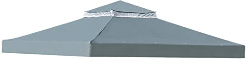 AIYING Grill Gazebo Outdoor BBQ Gazebo Canopy, Techo de Pabellón, Techo de Repuesto, Pabellón de jardín, Carpa de Fiesta para toldos de Patio, Uso en Exteriores,Gris