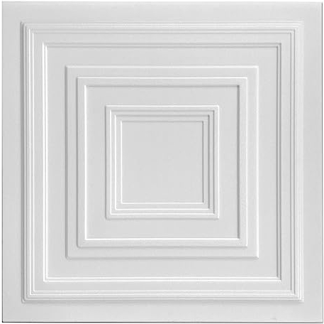 (100 pezzi) Pannelli in morbido polistirene, per soffitto e per pareti, 50x50 cm, decorazioni, soffitti - rivestimento, Polistirolo puro XPS spessore 3mm