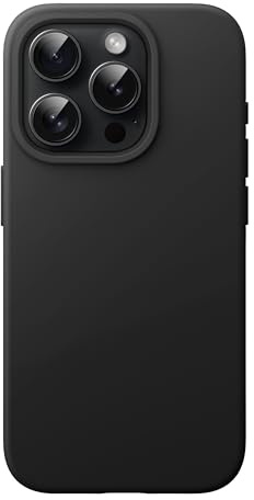 JETech Silikon Hülle für iPhone 15 Pro, Schwarz | Seidig Weiches Gefühl, Stoßschutz, Kratzfest, Mikrofaser-Innenfutter
