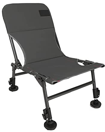 DRMEE Klappstuhl Angelstuhl Klappbarer Campingstuhl, Vierfach Gepolsterter Rasensitz Mit Rückenlehne All-Terrain-Liegehocker Mit Verstellbaren Beinen Camping Stuhl