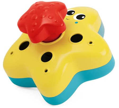 Chicco Drehender Seestern, schwimmendes Badespielzeug für Kinder, Badekreisel, schwimmt im Wasser, zur Unterhaltung des Babys während des Badens, leicht und einfach zu greifen, 6-36 Monate