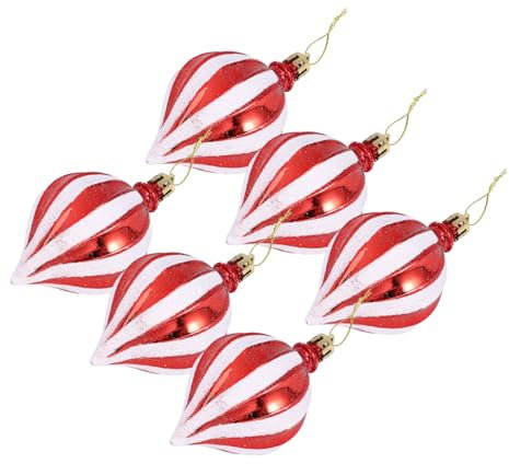 FONDOTIN Kugelförmige Weihnachten 6pcs Festliche Weihnachten Baum Hängen Ornamente Dekorative Baum Set