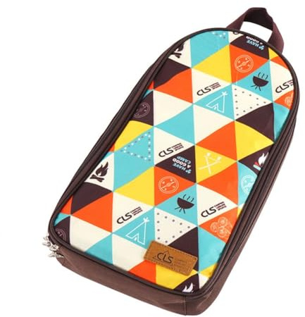 Rockreyoa Tragbare Bestecktaschen Aufbewahrungstasche Besteck Reise Kochgeschirr Tasche Kochgeschirr Organizer Waschtasche Kulturbeutel für Reisen, Outdoor, Picknick, Camping, Wandern Buntes