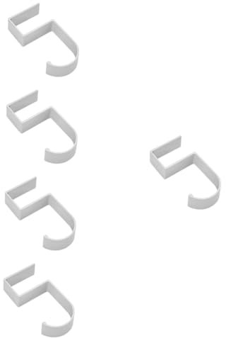 Zerodeko 5 Pièces Crochet Pour De Bureau Étagère à Main Cintre Porte Vetement Crochet De Suspension De Crochets à Sacs Pour Tables Alliage D'aluminium Blanche